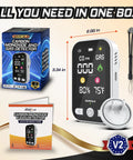 4-In-1 Travel Carbon Monoxide Detector And Gas Alarm With Temperature And Humidity Sensors, Portable Plug-In Or Battery Backup