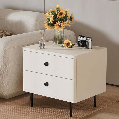 White cabinet with Matte Black 1.18 Inch Self Stick Drawer Knobs Set Of 24 Cabinets Pulls No Drill No Fuss Adhesive