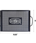 Nonstick Grill Topper Pan With Handles, Heavy Duty Carbon Steel BBQ Grilling Tray with perforated surface, 15.55 x 11.05 inch