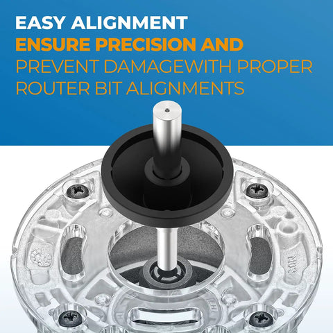 Centering Cone For Routers DNP617 fits fixed base compact subbase with collet centering pin for precision alignment.