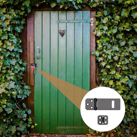 Lock Everything Down With These Rock Solid 4 Inch Black Hasp Latches In A Heavy Duty 4 Pack Cast Iron Padlock Clasp Ideal For Backyard Gates Outdoor Doors Fence Hardware