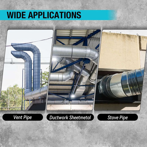 5-Blade Sheet Metal Crimper for Ductwork and HVAC used on vent pipe, ductwork sheetmetal, stove pipe installations