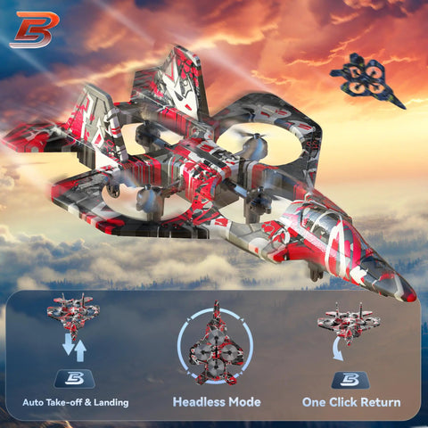 Foam Remote Control Plane For Kids And Beginners Noob Friendly With LED Lights Altitude Hold 360 Degree Flips Side Propeller Guards