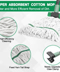 Heavy Duty Mop With Extended Reach Handle A Heavy Lifter For Knocking Out Sticky Spills And Greasy Workshop Floors Without Breaking A Sweat, featuring a super absorbent cotton head.