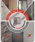 Five Pack Heavy Duty Adhesive Hooks That Hold Up To 22lb Self Adhesive Wall Hangers Waterproof Rustproof Stainless Steel For Bathroom Kitchen Office Damage Free Quick Peel And Stick Installation In Seconds. Diagram showing suitable and unsuitable surfaces for adhesive hooks.