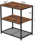 Built Tough Kitchen Island With Three Deep Storage Shelves And Reinforced Metal Frame, spacious metal framed kitchen island with rustic brown shelves.