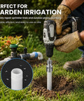 Pro Grade Pvc Pipe Threading Tool With 1 2 3 4 And 1 Inch Die Heads for fast threads on PVC in garden irrigation.