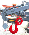 Beefy 7 Ton Heavy Duty Swivel Lifting Hook With Safety Latch Grade 80 Alloy Steel Heat Treated 360 Degree Rotation Galvanized Coating Waterproof And Rust Resistant on crane arm