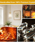 Straight Up Three Pack Brushed Gold Crystal Pendant Lights For Kitchen Islands, mini chandeliers in a cozy living space.