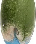 Multicolor blown glass shade for Geologic 1 Light Sconce In Satin Nickel Finish With Multicolor Blown Glass Dope Transitional Indoor Wall Light Clean Modern Vibe One 60W B11 Candelabra Base Bulb Not Included.