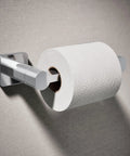 Pivoting Toilet Paper Holder That Makes Replacing Rolls A Breeze, Modern Square Frame With Round Accents, Satin Nickel Finish