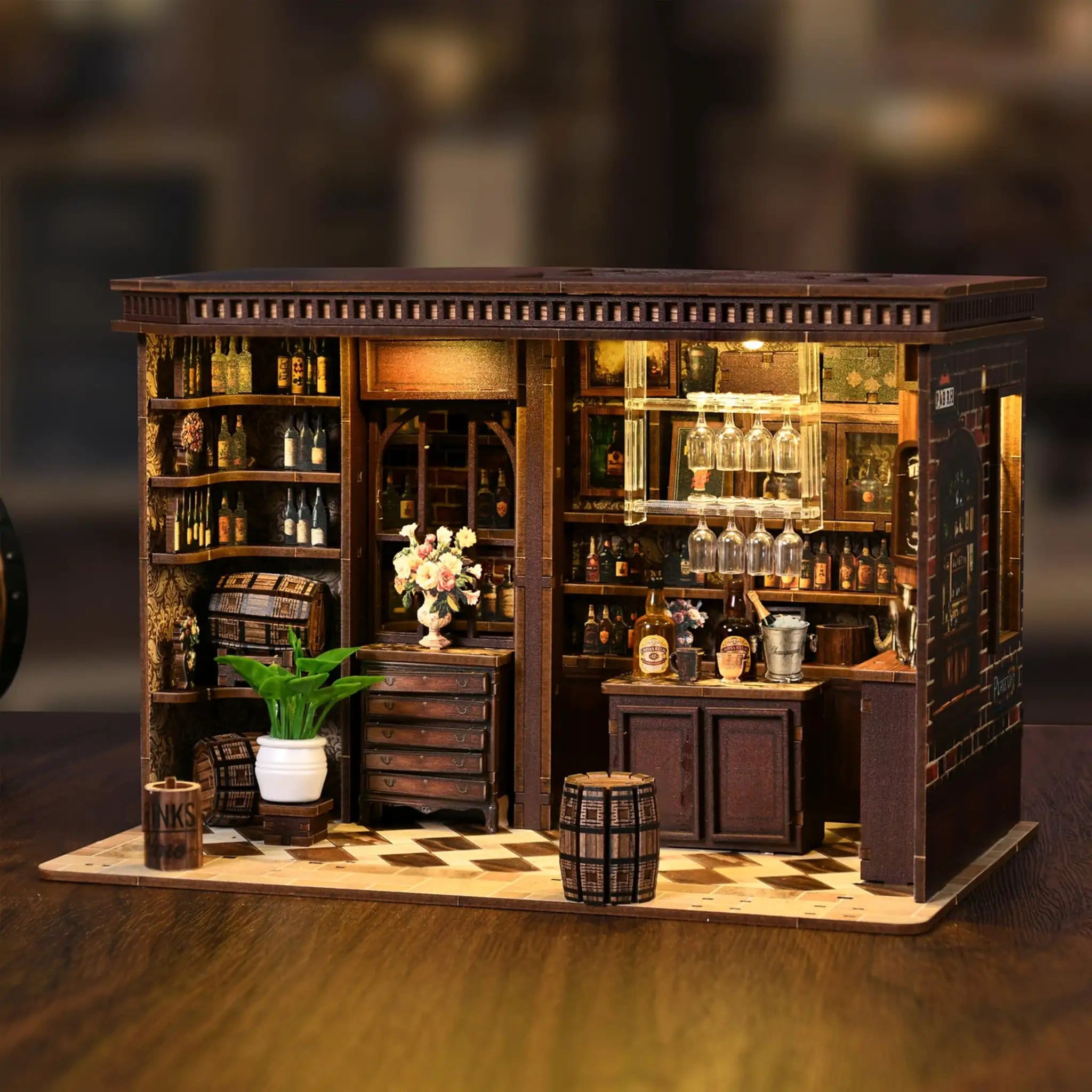 DIY Book Nook Kit Miniature Dollhouse ✓