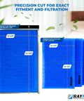 Replacement Filter Pads 16x25 3 Pack With Fiberglass Media And Activated Carbon Center for Dynamic Air Cleaner