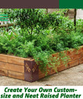 Hella Sturdy 4 Pack 8 Inch Corner Brackets For Raised Garden Bed With Wood Planter Box featuring vintage brown finish and dragonfly cutouts.