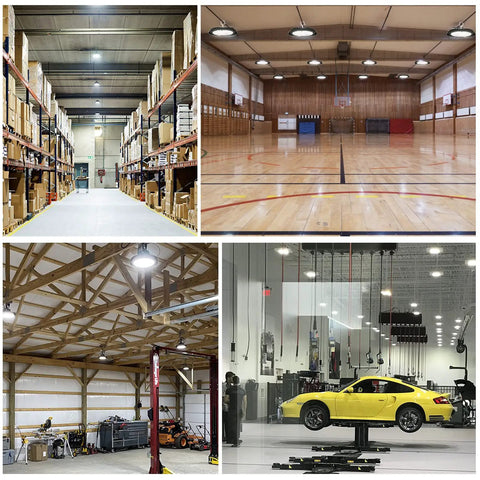 200W UFO LED High Bay Light With 26,000 Lm Output And 5000K Daylight, Wet Location IP65 Warehouse Fixture, illuminating various spaces