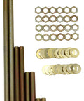 64 Piece Lamp Repair Hardware Set With 12 Inch All Thread Lamp Pipe Coupling Connectors Nipples Washers And Lock Nuts