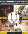 Two Pack Adjustable Tube Clamp With Swing Jaw In Aluminum Alloy Right Angle Clamp For Welding, Woodworking, DIY Projects