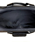 Top view of an empty black underseat personal item carry on bag for airlines durable nylon 1680 denier ballistic duffel bag