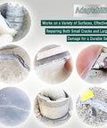 Knocking Concrete And Asphalt Cracks Right Out With This Self Leveling Driveway Sealer Kit High Flexibility Waterproof Cement Caulk applied on different surfaces sealing cracks.