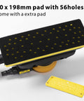 Air Powered Jitterbug Orbital Sander Kit with 70 x 198 mm pad, includes extra pad for flat surfaces, non vacuum, 10,000 OPM