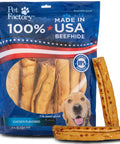 100 Percent Made In USA Beefhide 8 Inch Rolls Dog Chew Treats Chicken Flavor 15 Count Pack with packaging