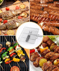 Stainless Steel Grill Basket For Outdoor Barbecuing With Removable Handle Built For Chicken Fish And Veggies Grilling On The Go Portable