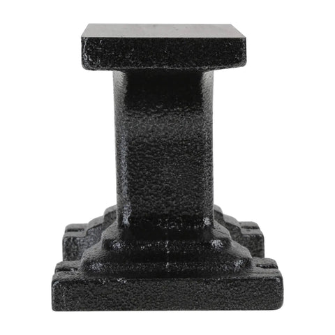 Front view of 9 Pound Cast Iron Hobby Anvil For Small Metalworking Projects with a durable gray finish for DIY enthusiasts.