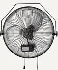 18 Inch Indoor Wall Mount Industrial Fan With Three Speeds And High CFM Up To 3100 For Warehouse Basement And Commercial Use Heavy Duty Metal Blades Tilt Head Black