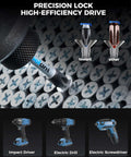 Toolant 40-piece impact driver bit set in S2 steel with color-coded magnetic tips, close-up view