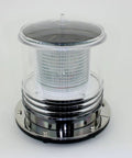 Solar Dock Warning Light with 360 Degree Red LED, Waterproof and Auto Dusk On, Heavy Duty ABS for night navigation