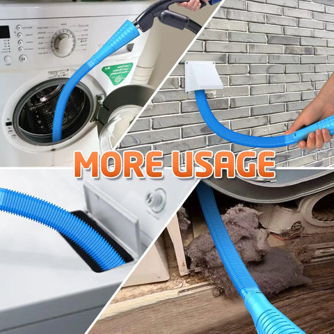 Two Piece Must Have Handy Dryer Vent Cleaner Kit With Vacuum Attachments For Lint Removal, Dryer Duct Cleaning Tools