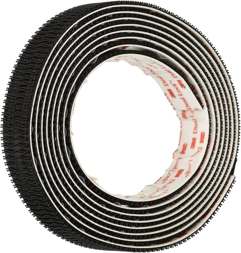 Roll of Beefy Black Scotch Extreme Fasteners 10 Ft By 1 In Heavy Duty Velcro Bond That Grips Up To 10 Lbs, Weatherproof Dirt And UV Resistant
