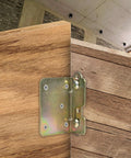 Heavy Duty Galvanized Bed Rail Brackets Universal Replacement Fittings Zinc Finished Steel Hardware For All Bed Frame Sizes Includes Mounting Screws No Sweat Quick Install Built Solid Long Term on wooden surface.