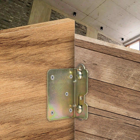 Heavy Duty Galvanized Bed Rail Brackets Universal Replacement Fittings Zinc Finished Steel Hardware For All Bed Frame Sizes Includes Mounting Screws No Sweat Quick Install Built Solid Long Term on wooden surface.