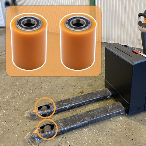 Premium Load Wheel Kit For WP 3000 Electric Pallet Jack Lift, Heavy Duty Replacement Wheels, Abrasion Resistant, 2 Pack