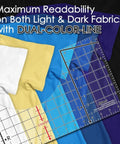XL Size T Shirt Ruler Guide For Perfect Vinyl Alignment And Center Design Placement, DTF Template on colored shirts
