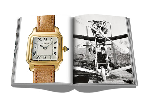 Watch Nerds Guide A Rich Coffee Table Book On Timepieces with open pages featuring a gold wristwatch and vintage aviation photo.