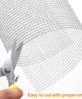 Scissors cutting 5 Mesh Stainless Steel Wire Mesh Screen 304 Woven Metal Mesh Keeps Pests Out For Good Mice Rodents Spiders And Squirrels