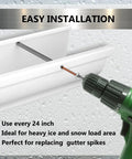 Drill installing 20 Pieces 7 Inch White Gutter Screws With Metal Ferrule Durable Gutter Nails And Spikes Easy To Install