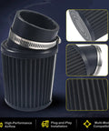 62mm Inlet Air Filter For Predator 212cc 196cc 6.5HP Engines And Honda GX160 GX200 Coleman CT200U BT200X CT200U EX KT196 Baja Warrior MB200 Massimo Trailmaster Mini Bike Go Kart Parts Black