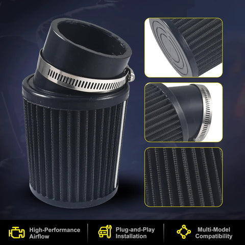 62mm Inlet Air Filter For Predator 212cc 196cc 6.5HP Engines And Honda GX160 GX200 Coleman CT200U BT200X CT200U EX KT196 Baja Warrior MB200 Massimo Trailmaster Mini Bike Go Kart Parts Black
