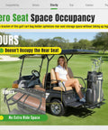 Heavy Duty Golf Cart Rear Seat Bag Holder Rack For 2 Inch Receiver Fits EZGO Yamaha Club Car Steel Powder Coated Black Universal Golf Bag Carrier For Carts No Brainer Easy Install And Universal Fit For Courses And Residential Use