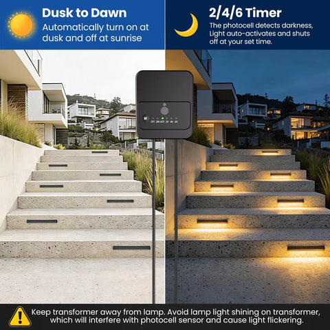 All In One Outdoor Retaining Wall Lights Kit With Transformer 2700K Warm White Hardscape Landscape Lighting IP68 Waterproof Step Lights For Patio Stairs Fence Decor 3W 8 Pack illuminating stairs
