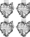 Heart Shaped Car Visor Clip Set With You Are More Special Than Words Can Say Please Travel Safely Each Day Message