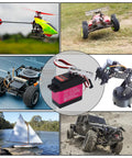 4 Pack 20Kg Digital RC Servo DS3218 Full Metal Gear Waterproof High Torque Beefy Servo with RC vehicles and projects collage