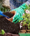 Gardeners using Organic Seed Starter Mix For Fast Germination And Strong Root Systems, Premium Potting Soil 1 Quart in small pots