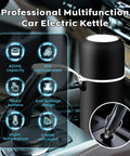 Road Trip Ready Car Kettle With 12V/24V Power Portable Hot Water Boiler for Camping and Travel in car cup holder