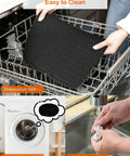 CPAP Protector Mat And Dust Cover Set With 2 Hose Plugs waterproof nightstand pad being washed in dishwasher, washing machine, and sink