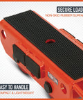 Two Piece Machinery Movers Set With Non Skid Rubber Surface And Polyurethane Rollers, close-up of non-slip pad under 8800 lb capacity