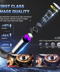 360 Degree Articulating Borescope With Slim 6.2mm Probe For Tight Spaces, Four Way Flexible Inspection Camera To Reach Tight Passages, Navigate Like A Pro In Automotive, Plumbing, And Machinery Tasks, 6 LED